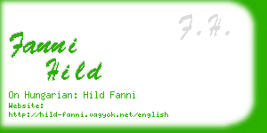 fanni hild business card